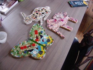 A selection of mosaics completed at the workshop