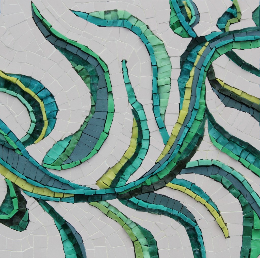Here is a mosaic I made just for me! This mosaic was made with smalti and sicis glass along with porcelain. 
